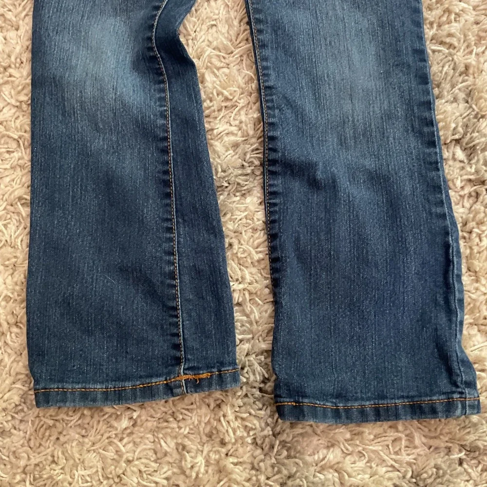 The‎ Childrens Place Girls Dark Wash Bootcut Jeans Size 6/7 Adjustable Waist